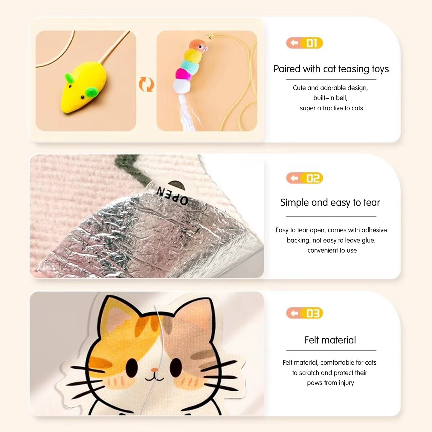 Self-Adhesive Cat Scratcher
